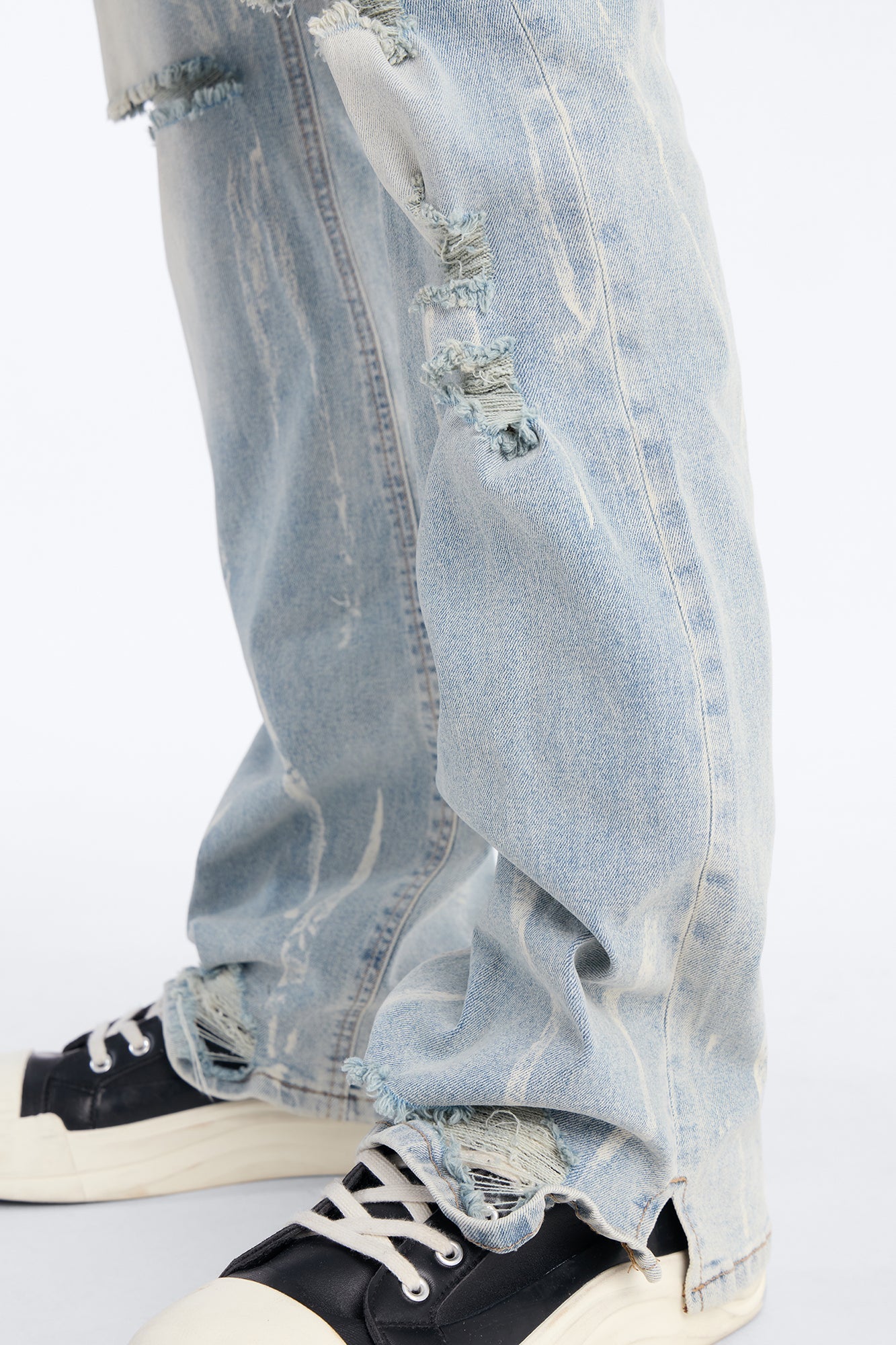 Everyday Street Stacked Skinny Flare Jean - Light Wash - image 4