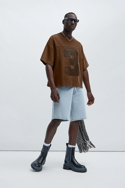 Kyle Oversized Tee - Dark Brown - image 2