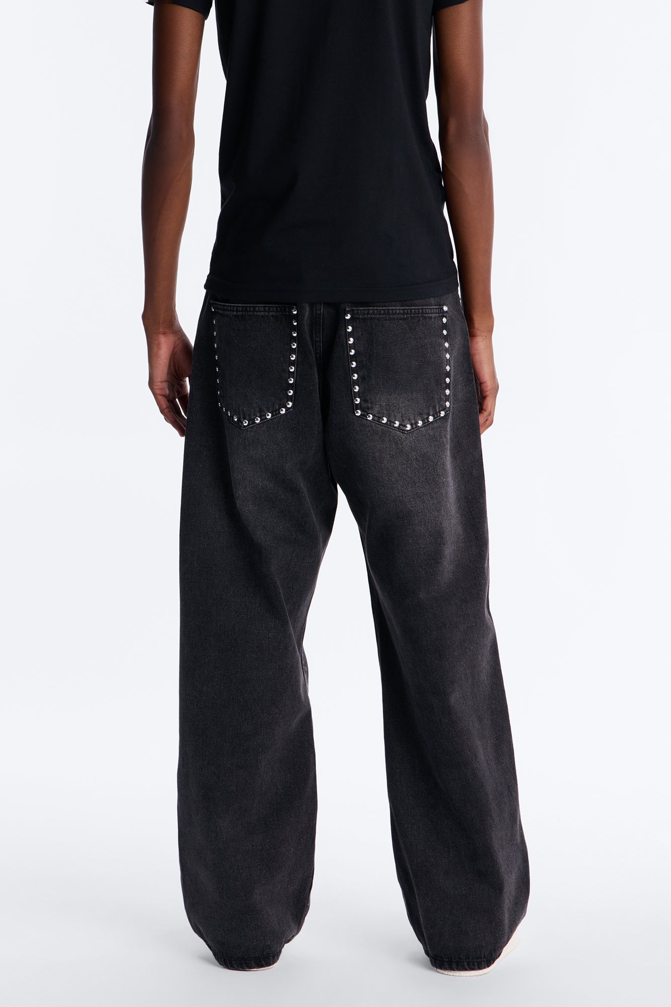 Baggy Studded Mayhem Jean - Black Wash - image 4