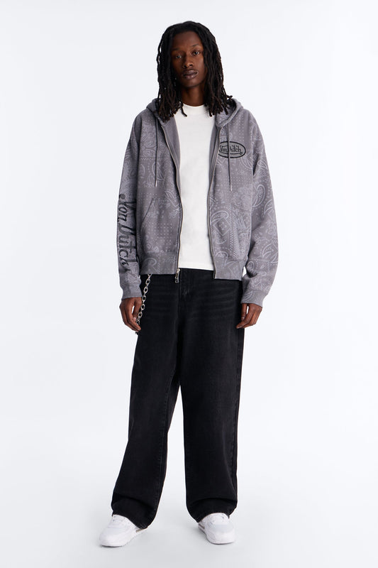 Von Dutch Chain Stitched Zip Up Hoodie - Charcoal - image 2