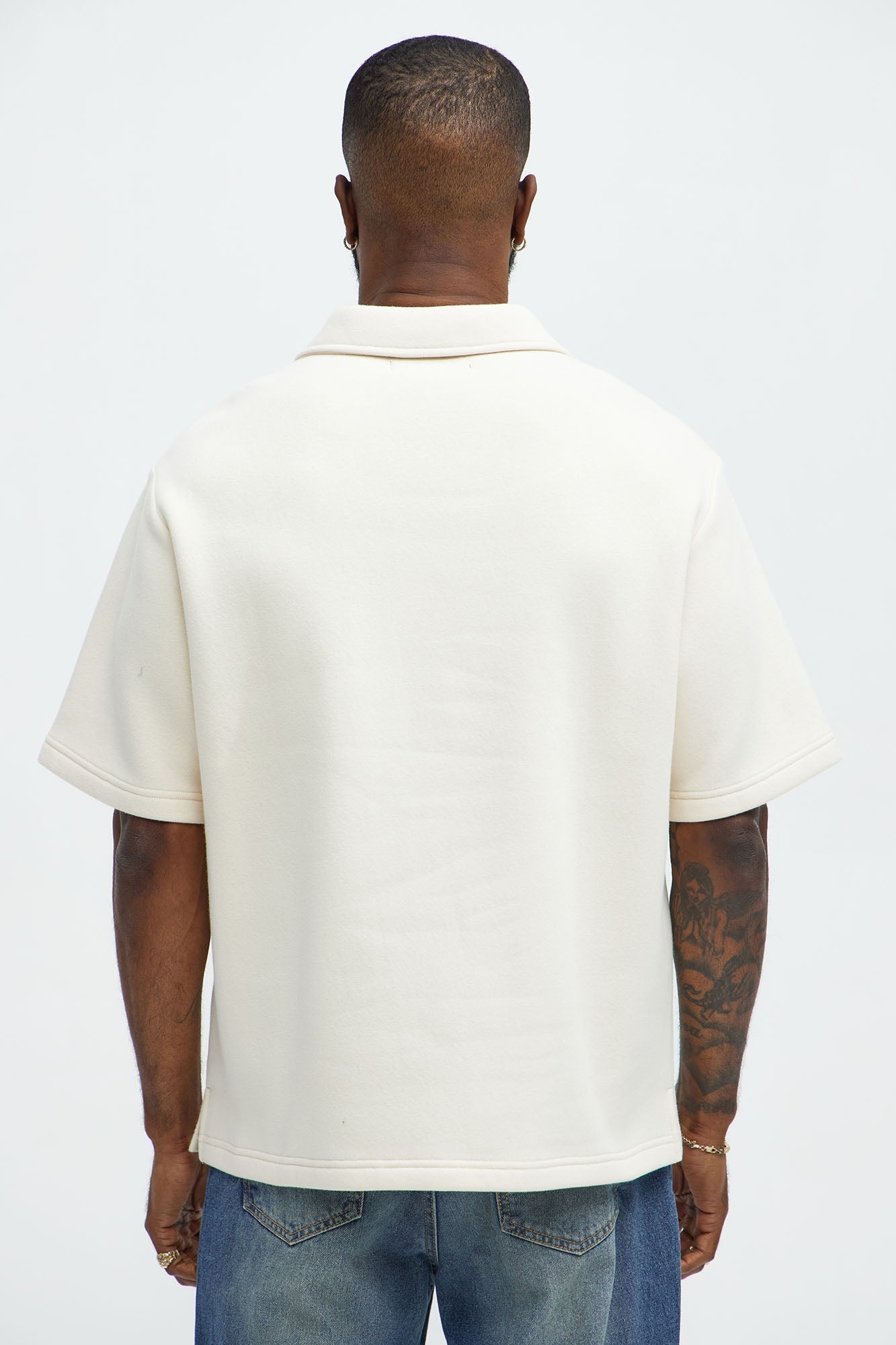 Tyson Happy Mistake Short Sleeve Polo - Cream - image 4