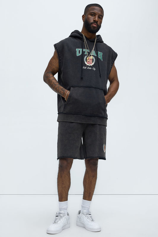 Utah Sleeveless Hoodie - Black - image 2