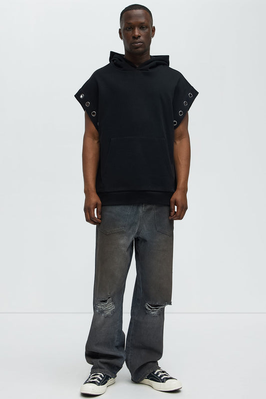 Tyson Ring Sleeveless Hoodie - Black - image 2
