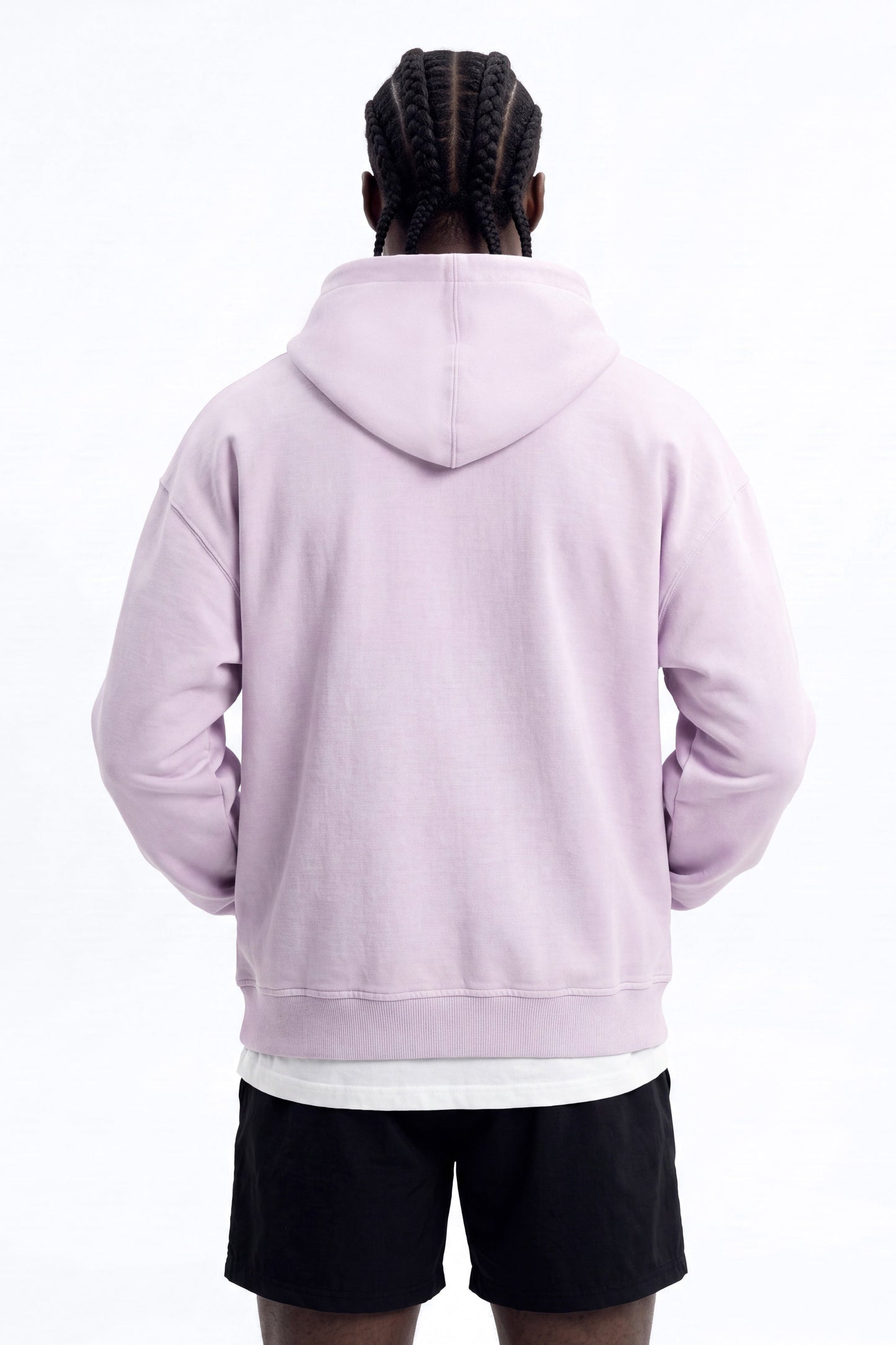 Soft Touch Washed Interlock Oversized Hoodie - Purple - image 4