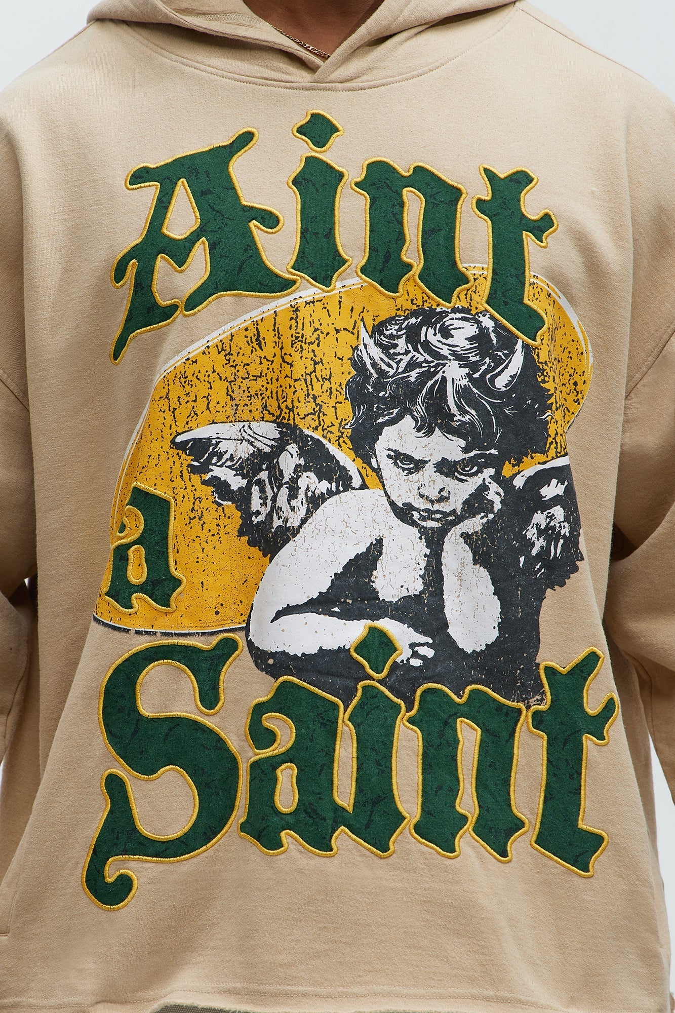 Aint A Saint Hoodie - Khaki - image 4
