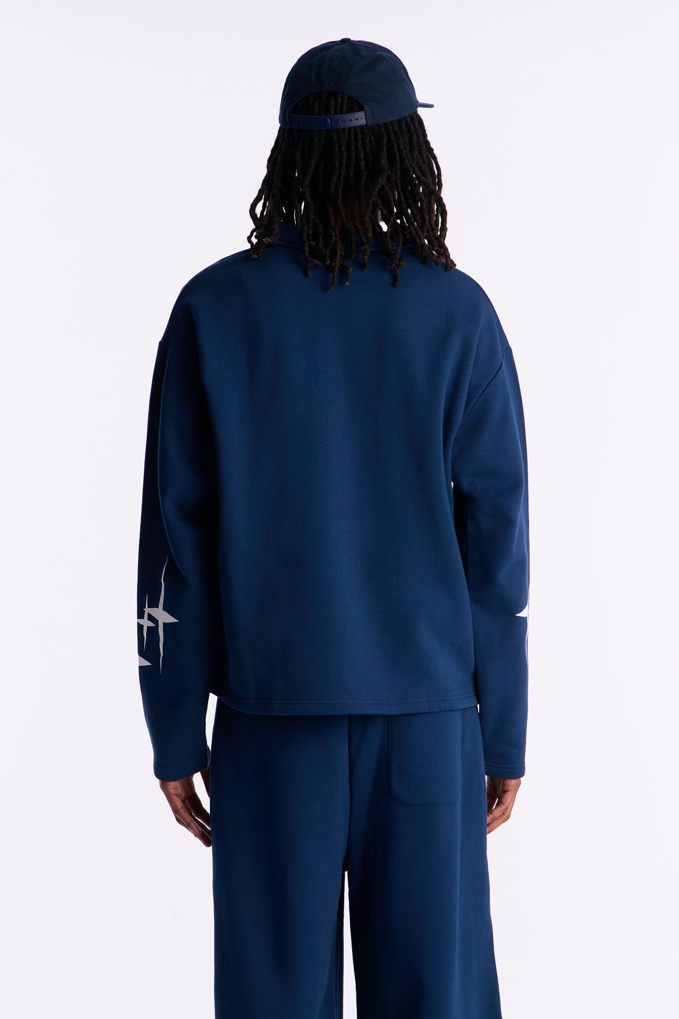 No Limits Long Sleeve Fleece Polo - Navy - image 4