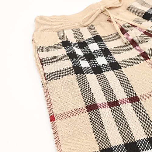 Burberry Oversized Check Knit Shorts