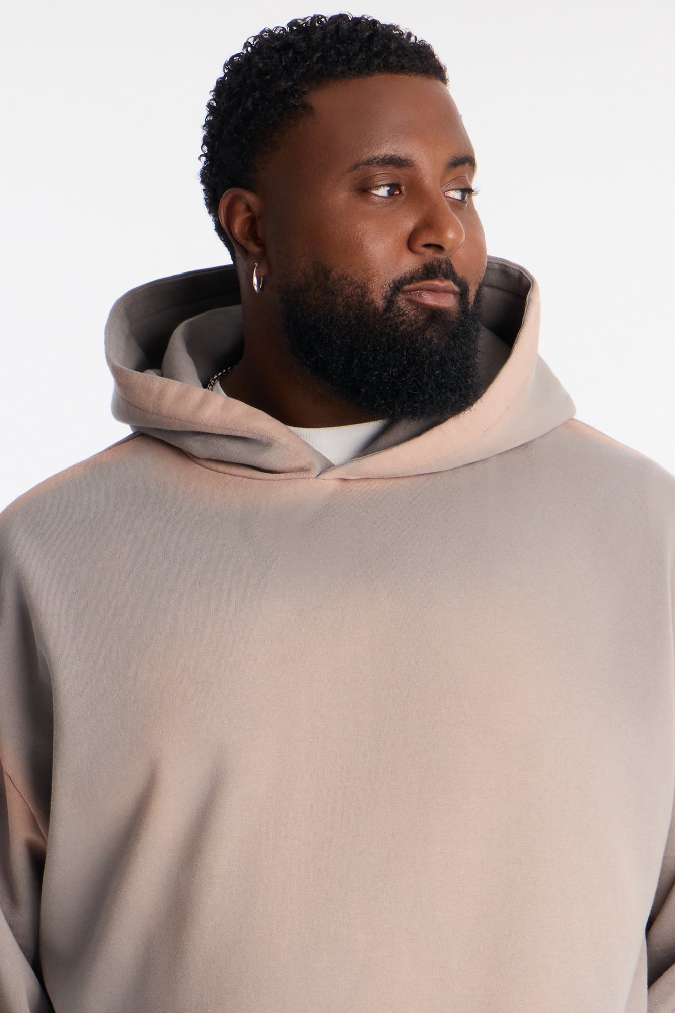 Outline Wash Oversized Hoodie - Grey/combo - image 4