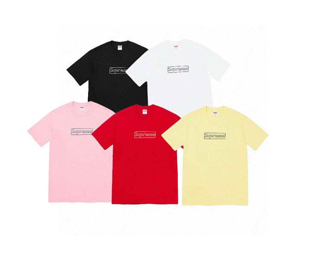 款号790#p40💰 Supreme x kaws Week 18 ChalkLogo Tee粉笔字母Box联名款纯色logo印花 宽松版型 采用260克精梳棉双纱 从面料到辅料全部三标齐全跟足ZP - view 9