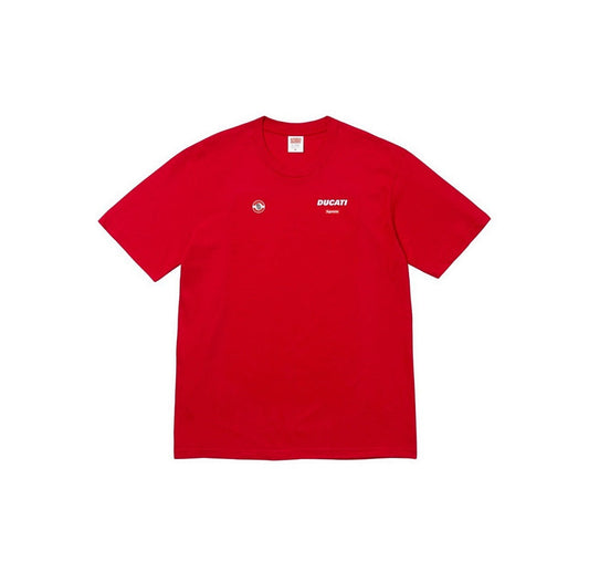 款号M109#p40💰 Supreme x DUCATI 联名款 SS24 WEEK16 LOGO TEE 背面徽标logo印花短袖 常规T恤 男女同款 宽松版型 采用260克精梳棉双纱 从面 - view 2
