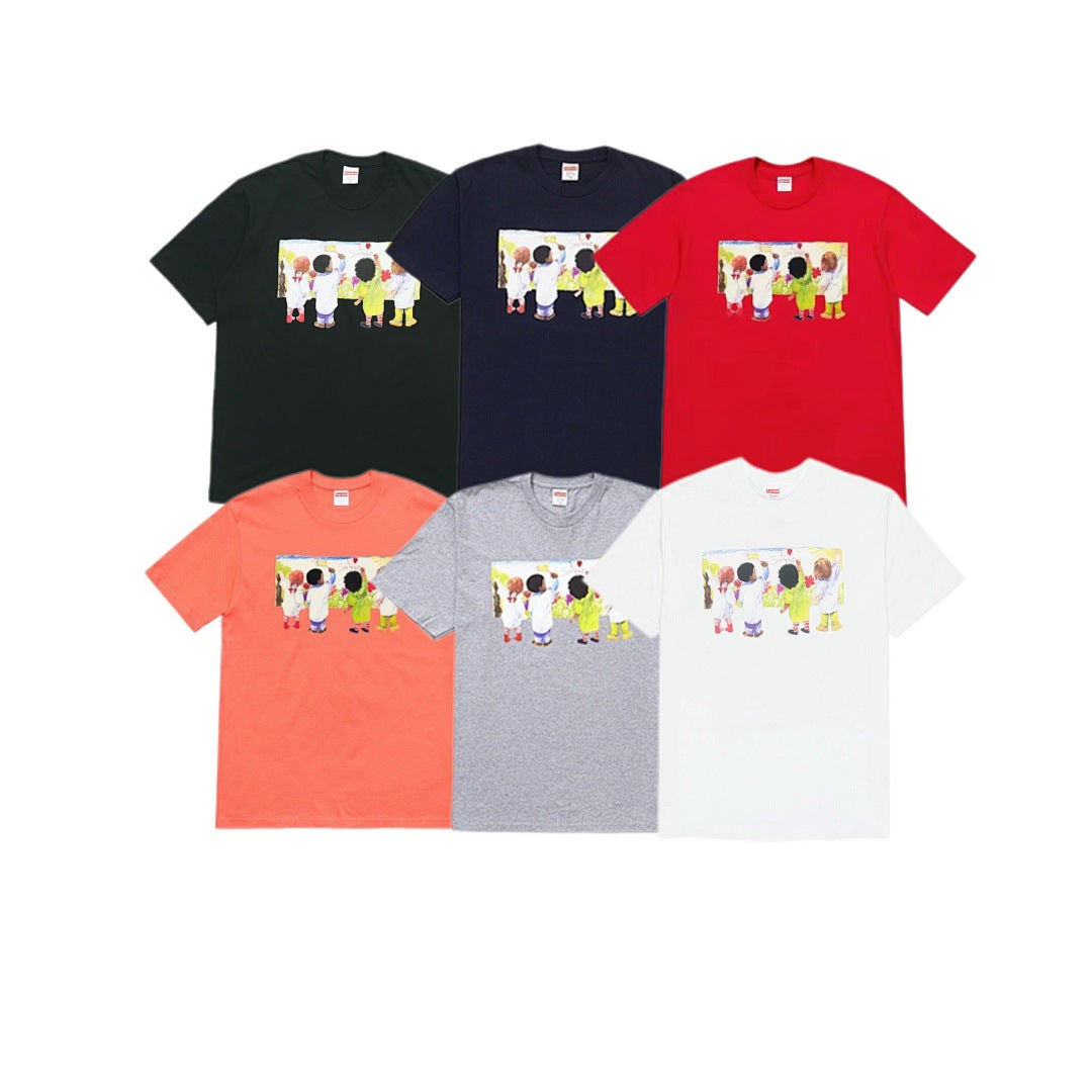 款号M121#p40💰 Supreme SS19 Kids Tee Back 儿童涂鸦圆领短袖T恤 男女同款 黑色 宽松版型 采用260克精梳棉双纱 从面料到辅料全部三标齐全跟足ZP 进口松井 - view 7