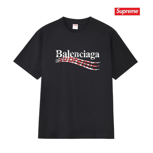 款号M177P40💰 Balenciaga巴黎世家联名Supreme印花短袖 宽松版型 采用260克精梳棉双纱 从面料到辅料全部三标齐全跟足ZP 进口松井公司浆料印花绝不开裂 整件做法采用三针五 - view 6