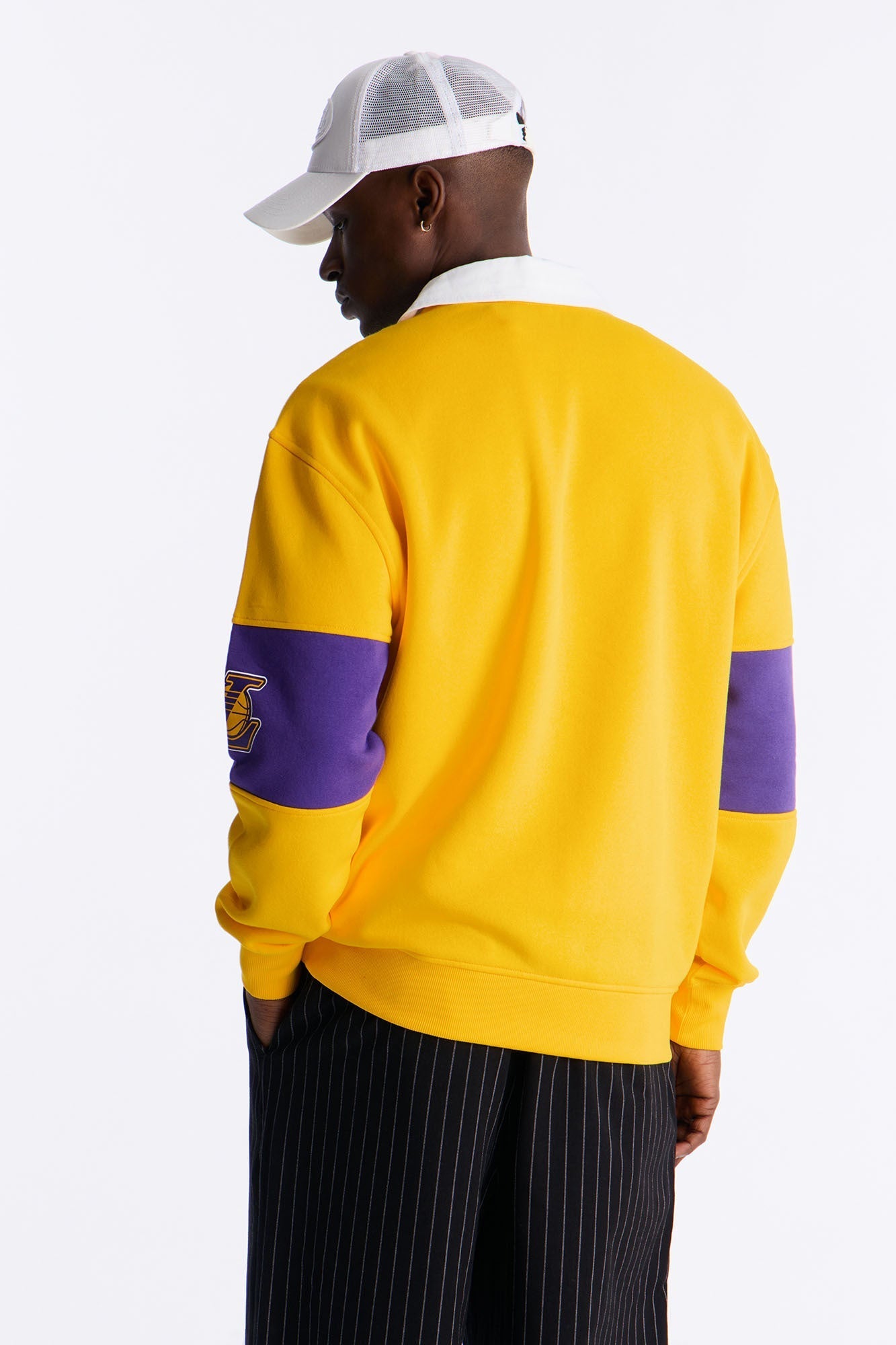 Lakers Long Sleeve Fleece Polo - Yellow - image 4