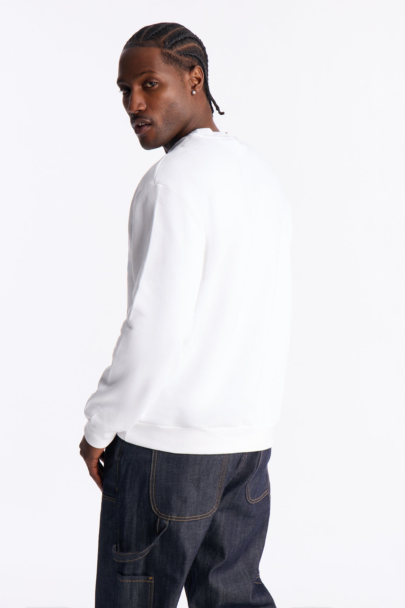 Marvel Spiderman Crawling Spider Crew Neck Sweatshirt - White - image 4