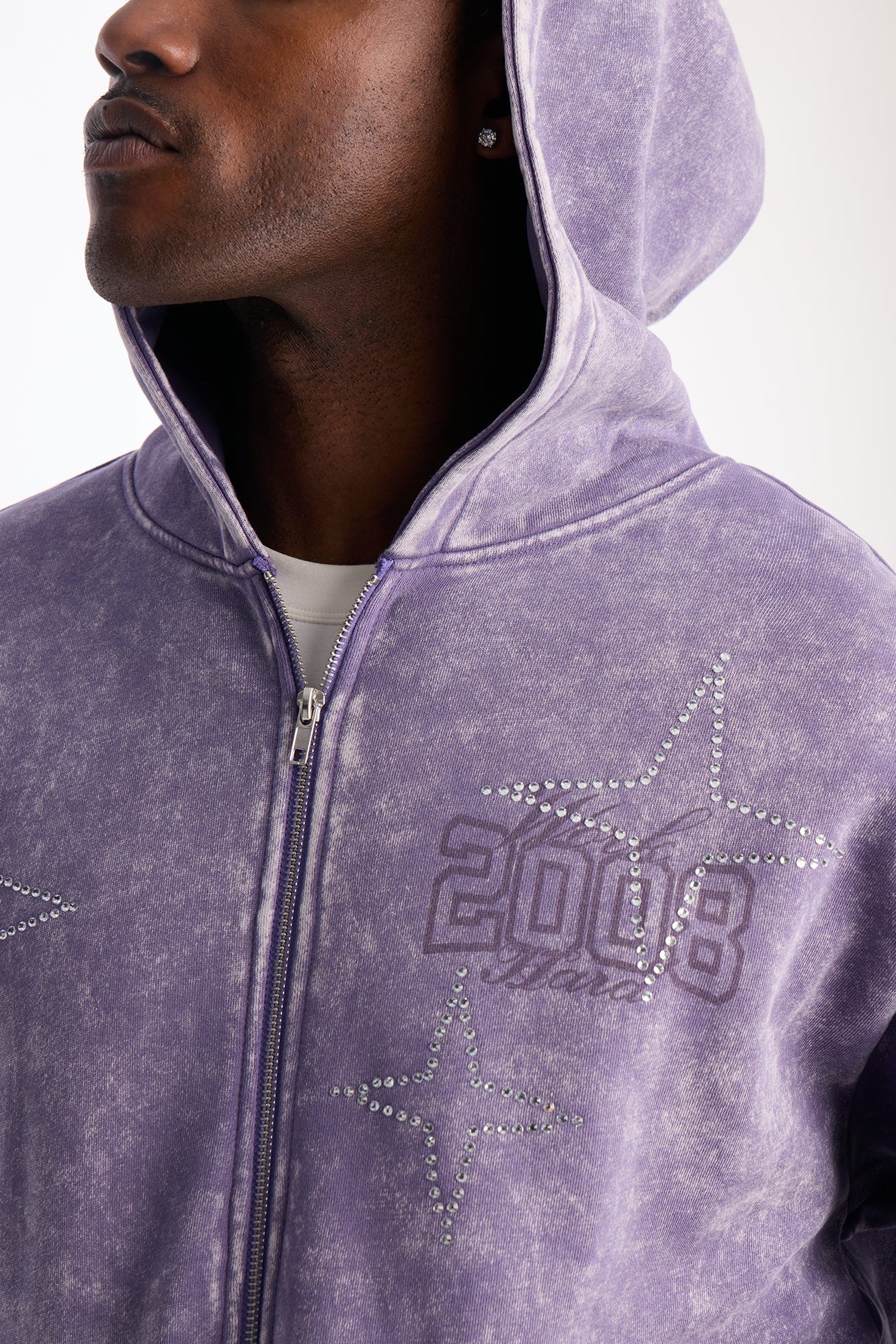MVP Rhinestone Zip Hoodie - Lavender - image 3