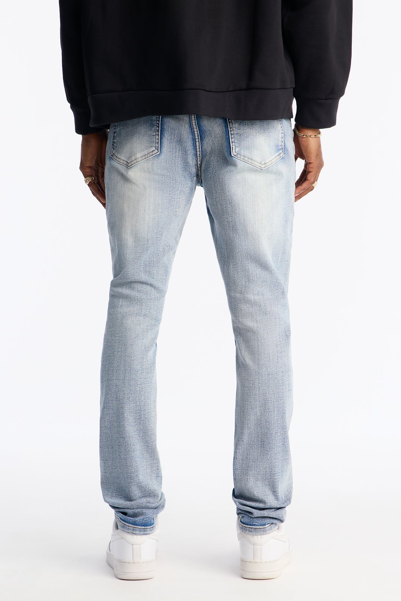Stacked Skinny Urban Mend Jeans - Light Wash - image 3