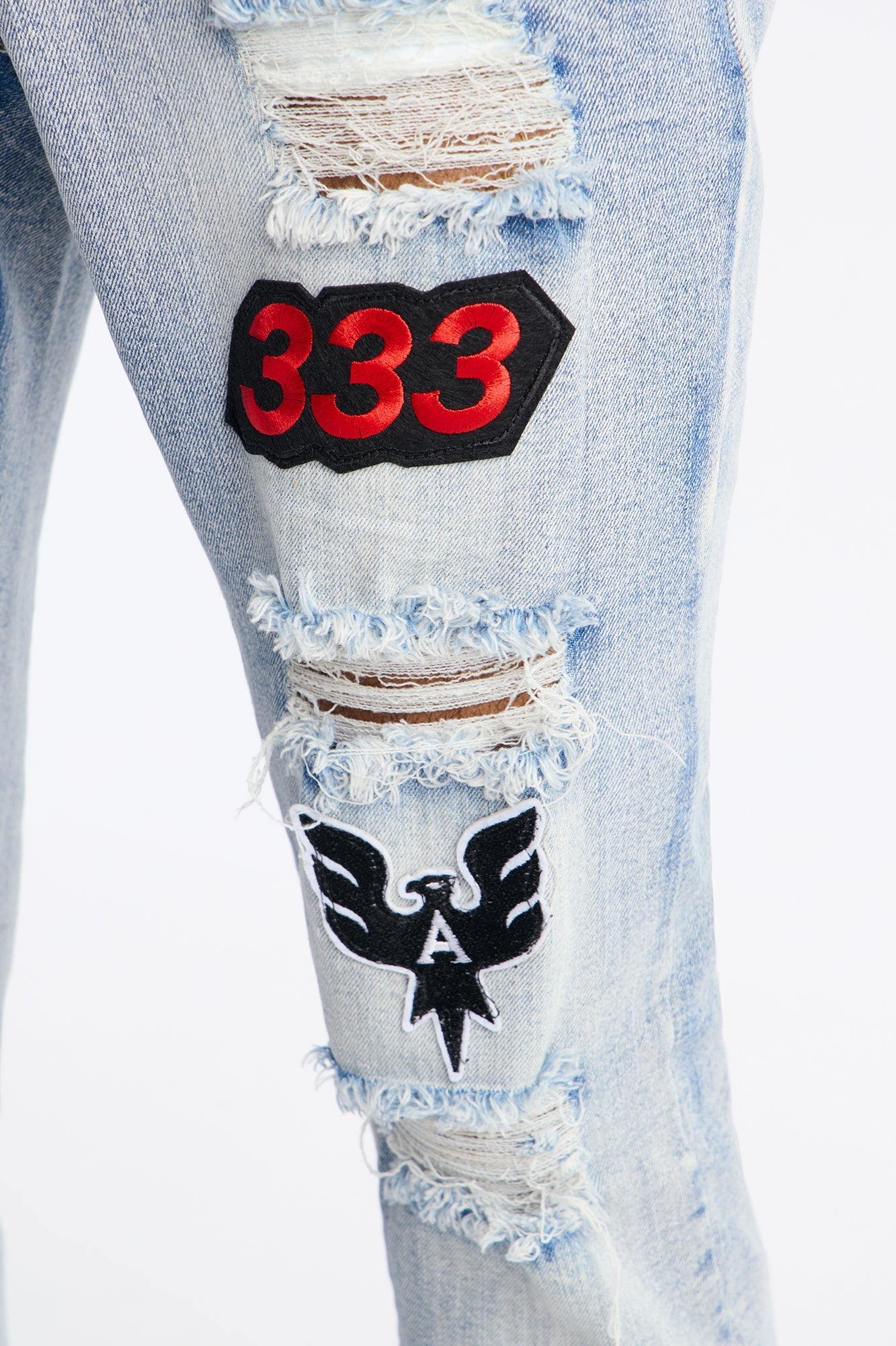 Stacked Skinny Urban Mend Jeans - Light Wash - image 4