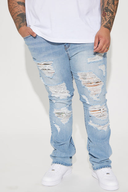 Innovative Stacked Skinny Flare Jeans - Medium Wash - image 2