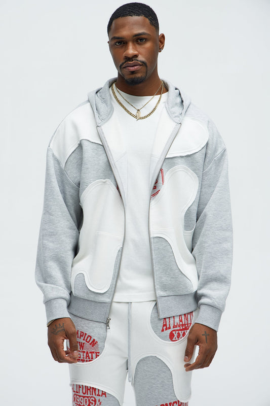Tyson Champion Oversized Zip Hoodie - Heather/Combo - image 1