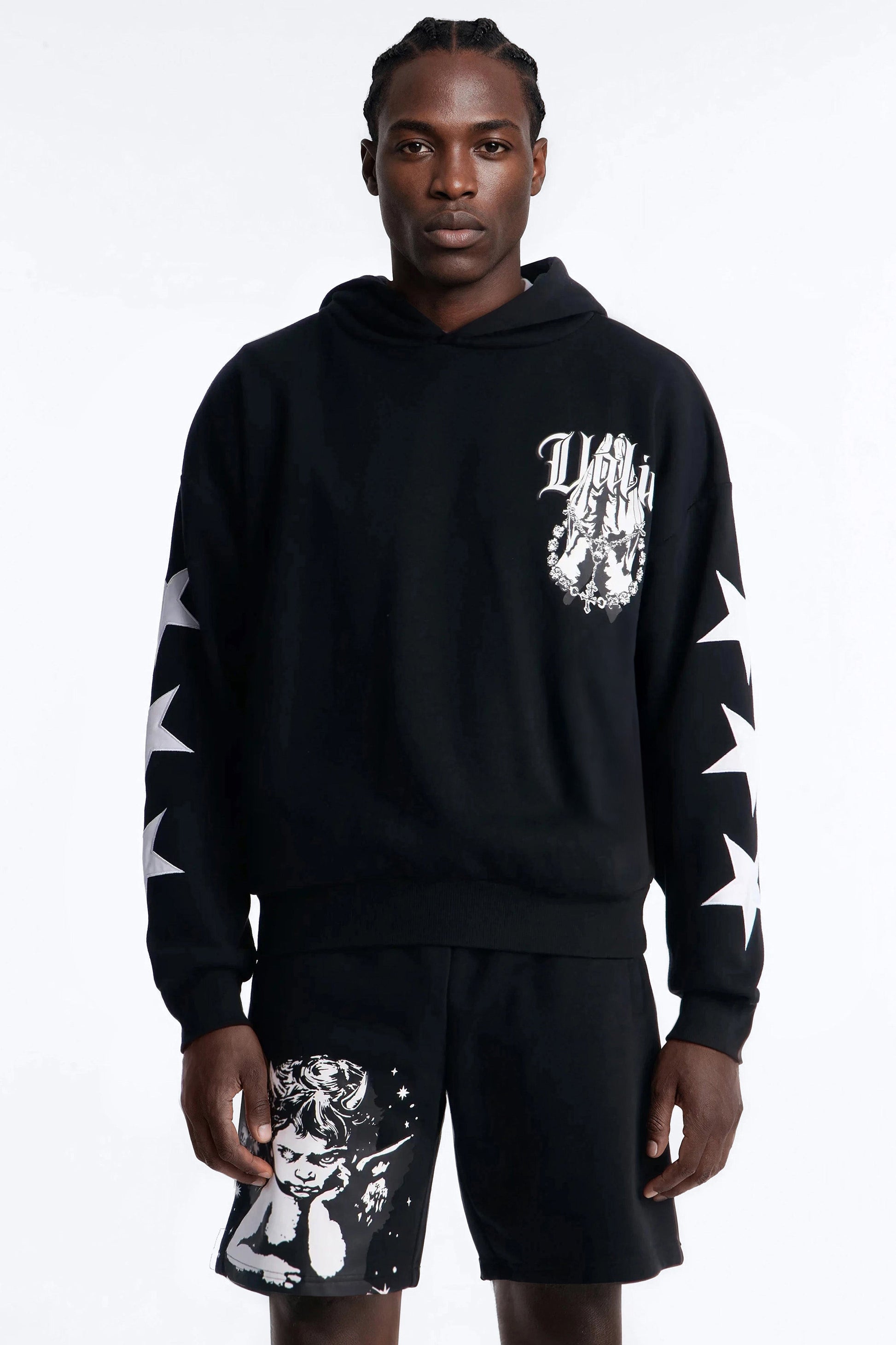 Menace Sent Embroidery Hoodie - Black - image 3