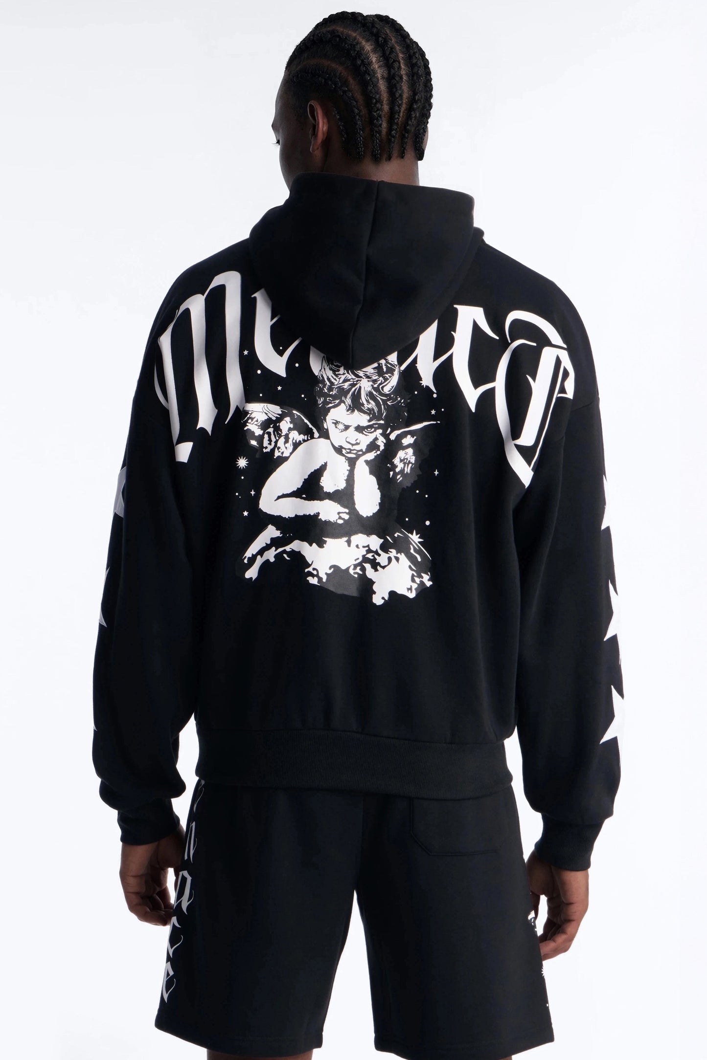 Menace Sent Embroidery Hoodie - Black - image 1