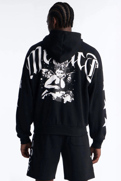 Menace Sent Embroidery Hoodie - Black - image 1