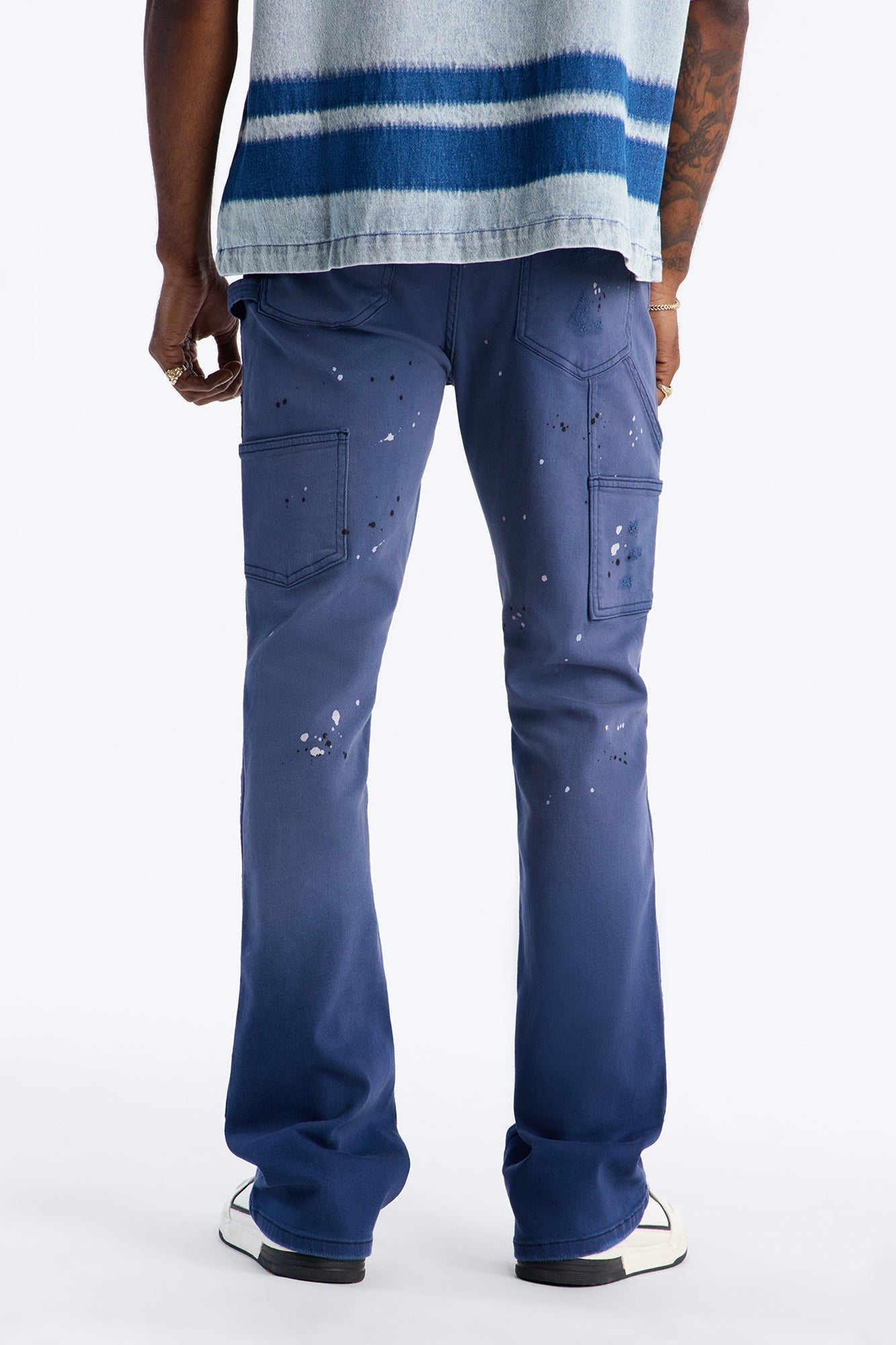 Stacked Skinny Flare Old Painters Carpenter Jean - Navy - image 4