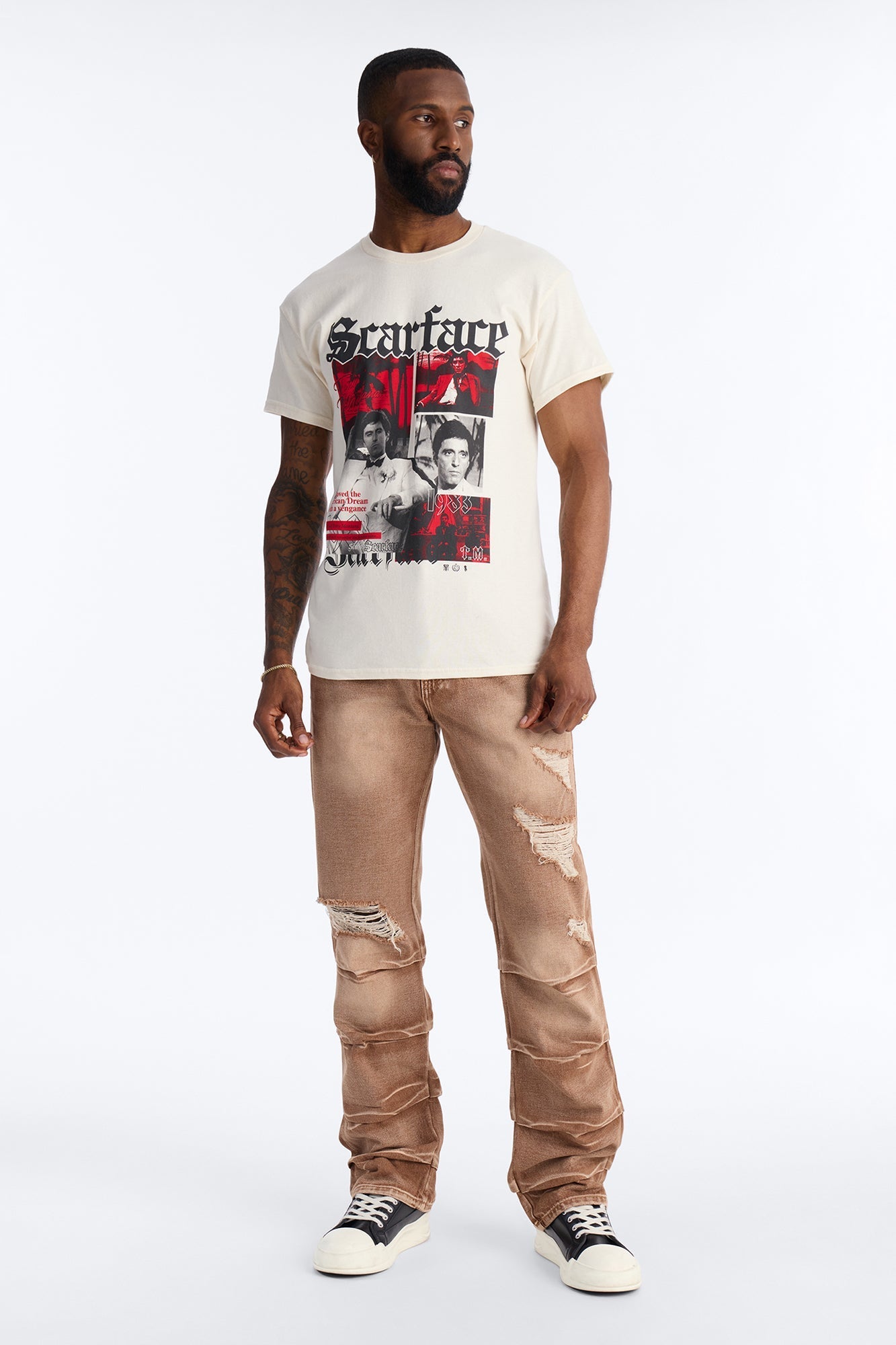 Straight Down The Street Ripped Jeans - Dark Brown - image 2