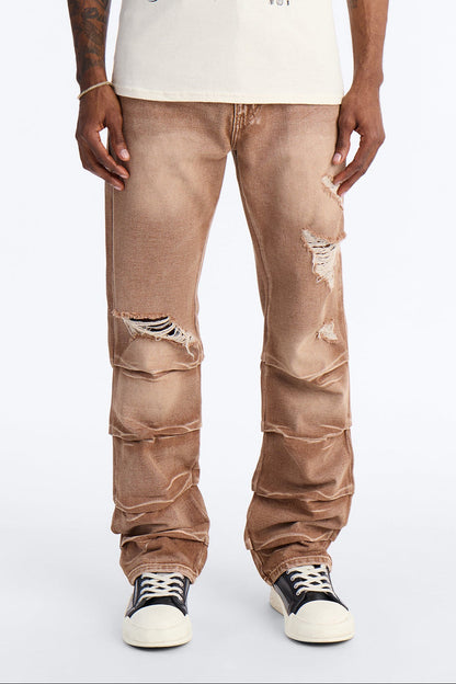 Straight Down The Street Ripped Jeans - Dark Brown - image 1