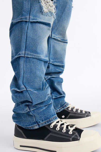 Straight Down The Street Ripped Jeans - Medium Blue Wash - image 4