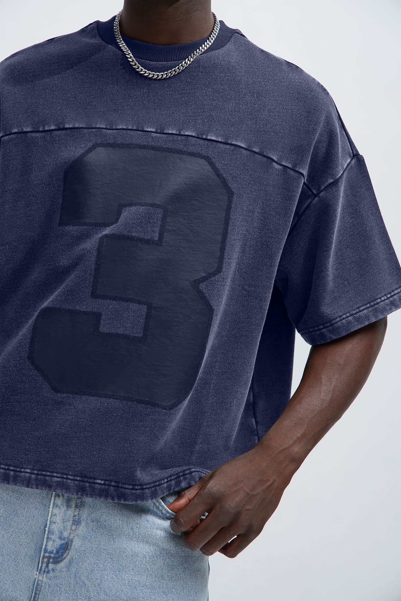 Kyle Oversized Tee - Navy - image 4