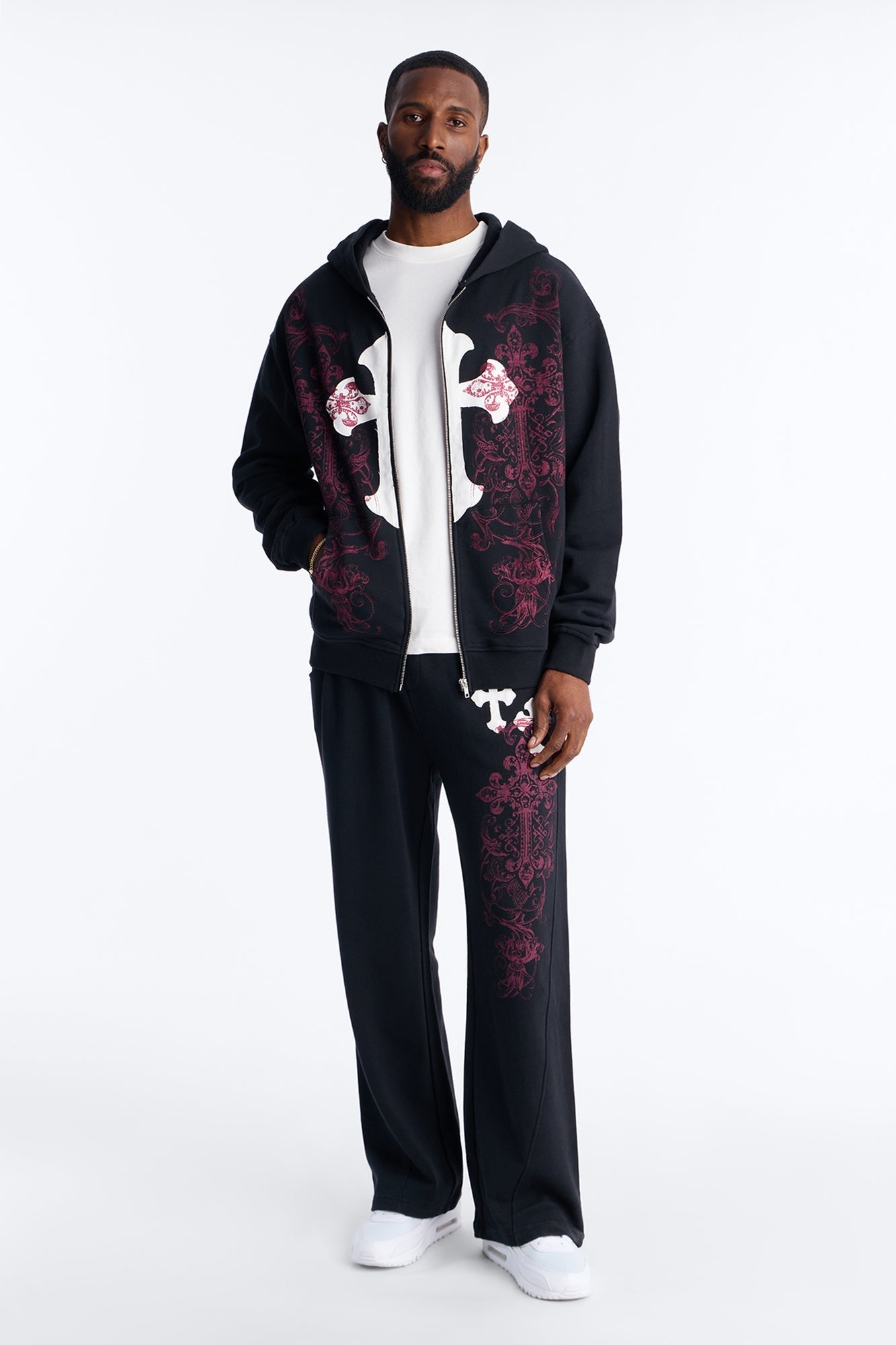 Pick Up Your Cross Patch Zip Hoodie - Black - image 2