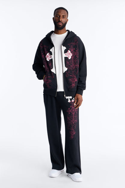 Pick Up Your Cross Patch Zip Hoodie - Black - image 2