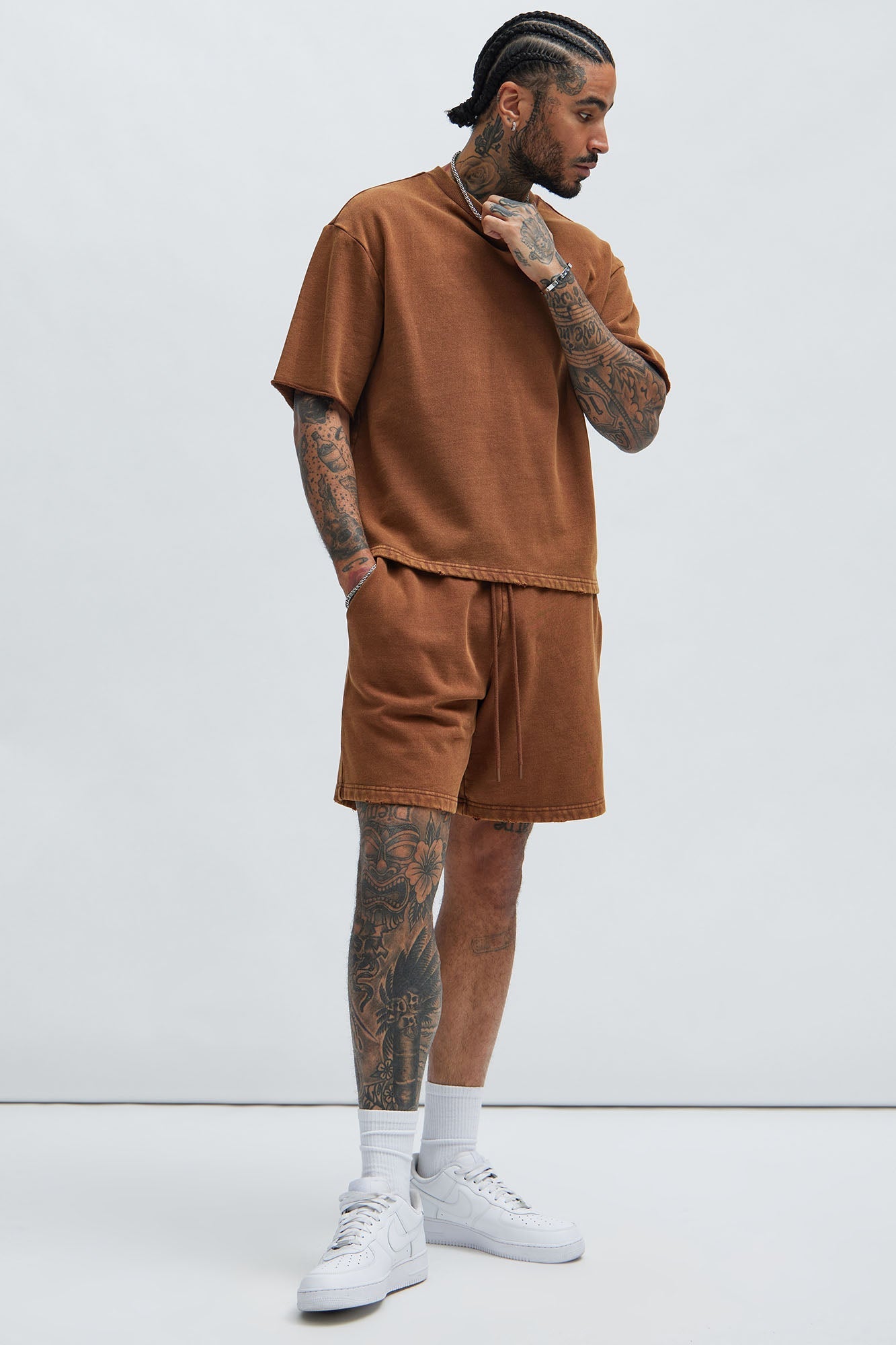 Tyson Heavy Wash Tee - Dark Brown - image 2
