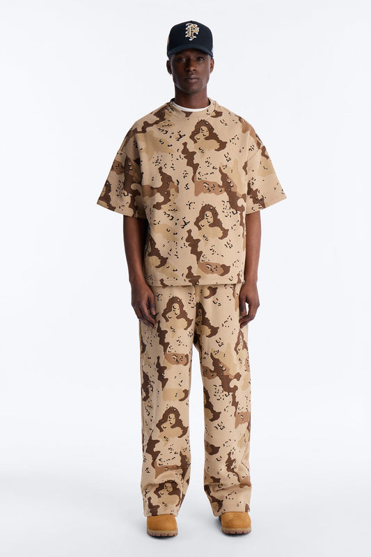 Oversized Time Warp Camo Short Sleeve Fleece Tee - Camouflage - image 2
