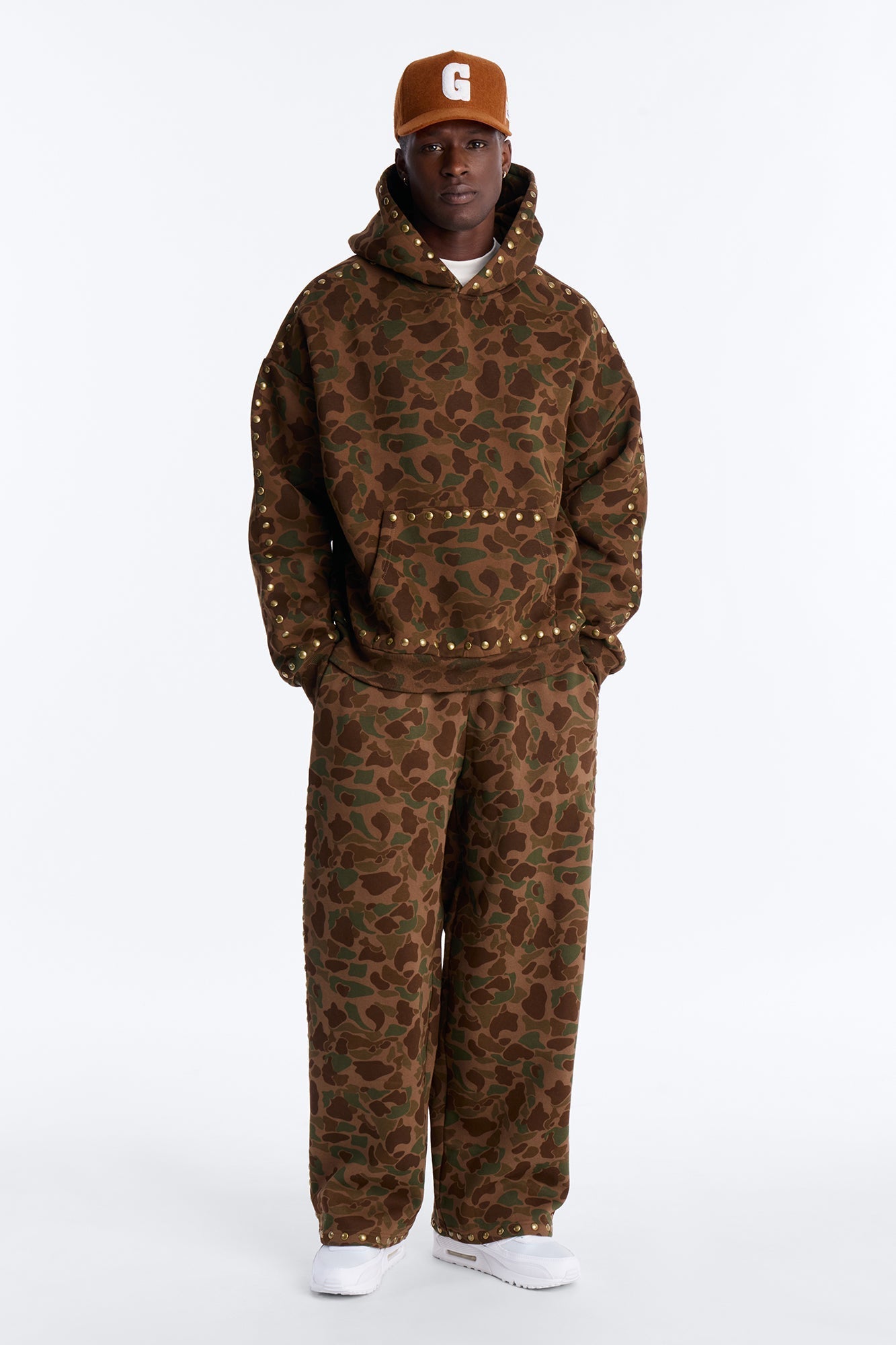 Oversized Frontline Studded Camo Hoodie - Camouflage - image 2
