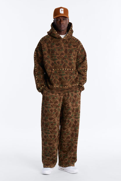 Oversized Frontline Studded Camo Hoodie - Camouflage - image 2