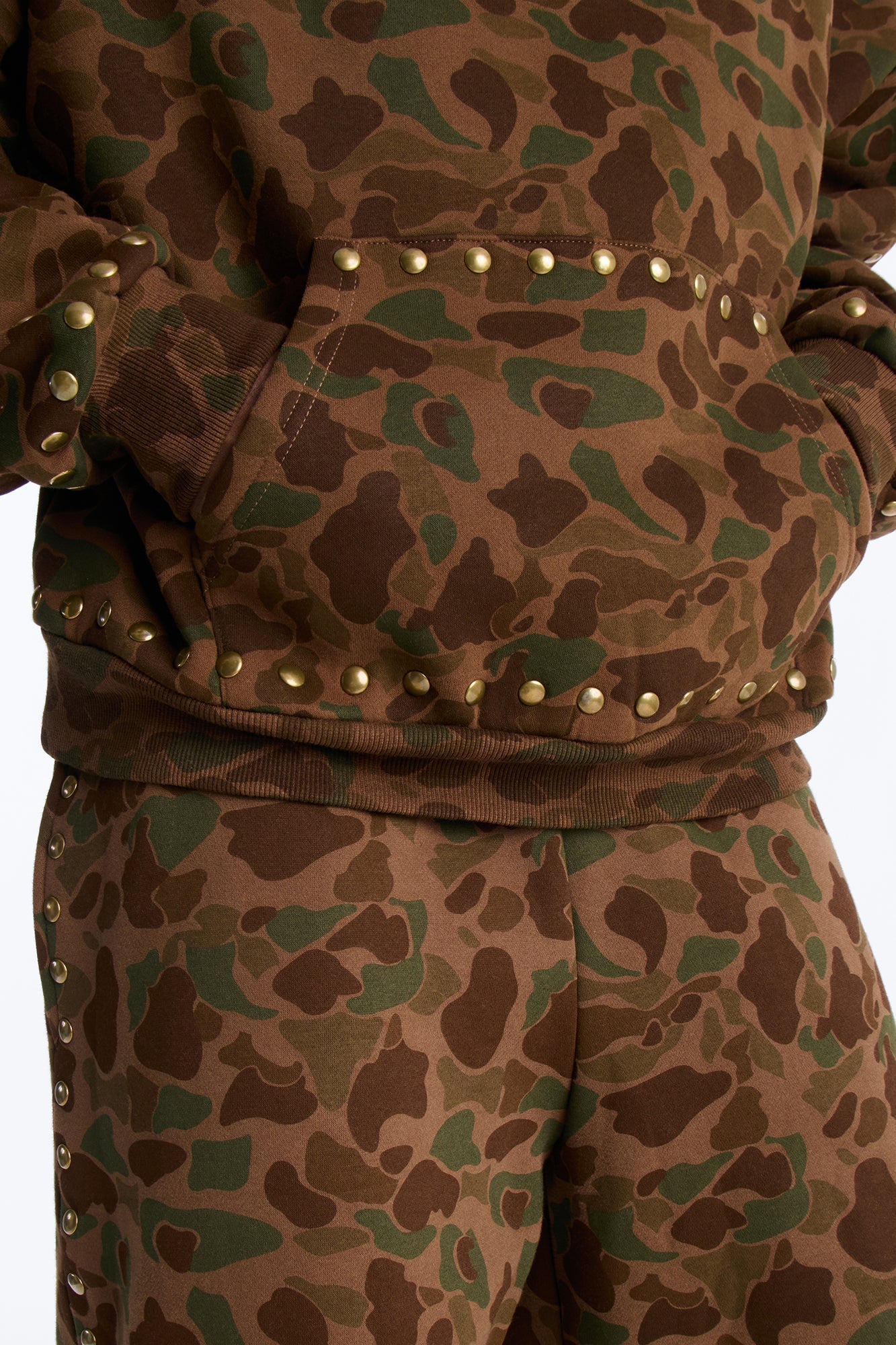 Oversized Frontline Studded Camo Hoodie - Camouflage - image 3