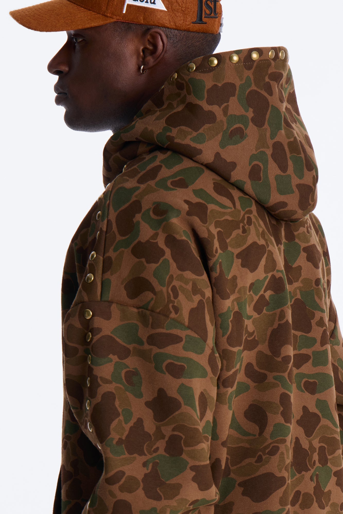 Oversized Frontline Studded Camo Hoodie - Camouflage - image 4
