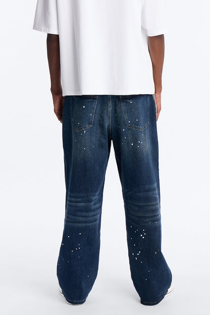 In The Paint Splat Baggy Jeans - Dark Wash - image 3