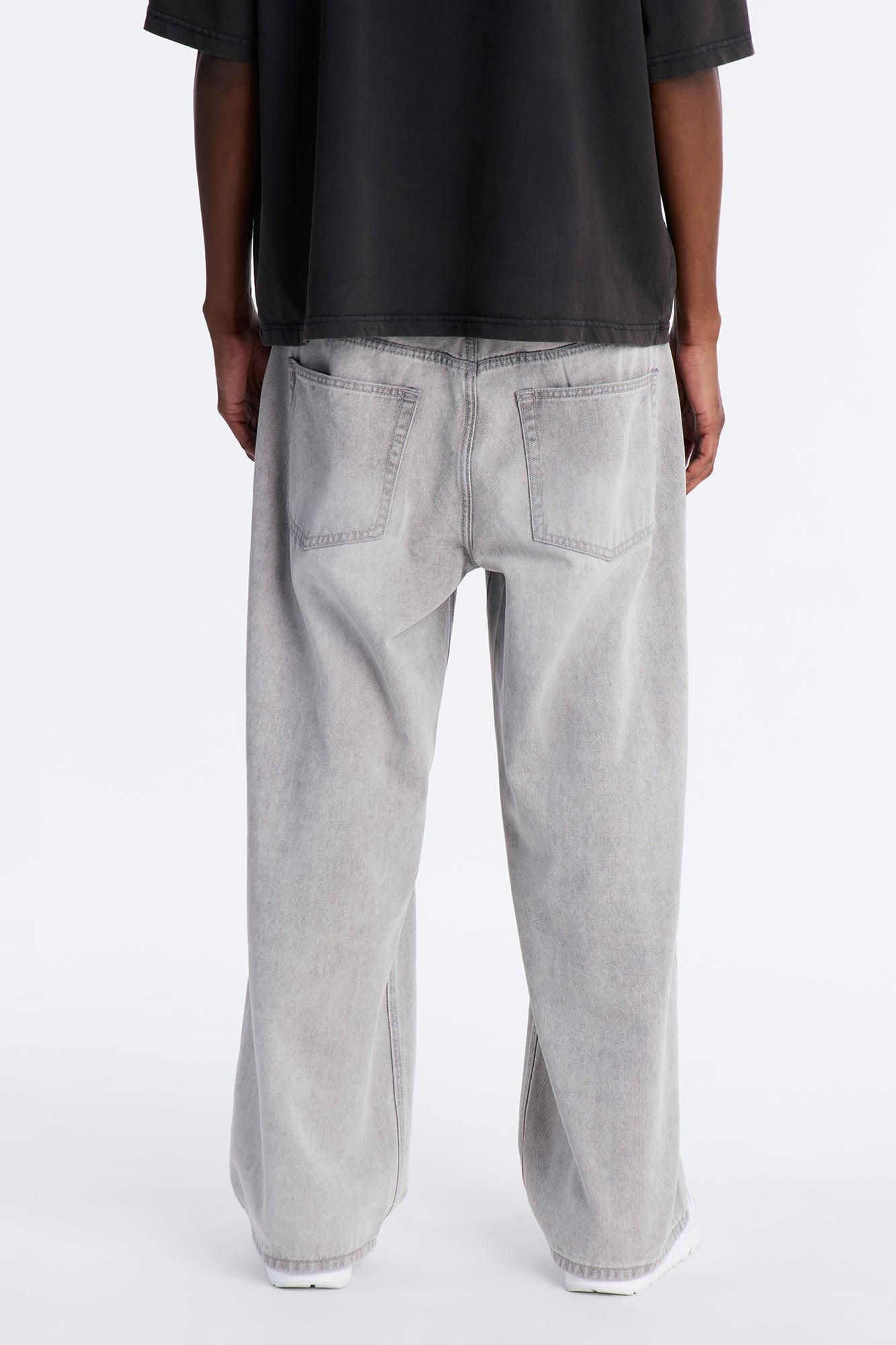 Essential Destroyed Baggy Rigid Jean - Grey - image 4