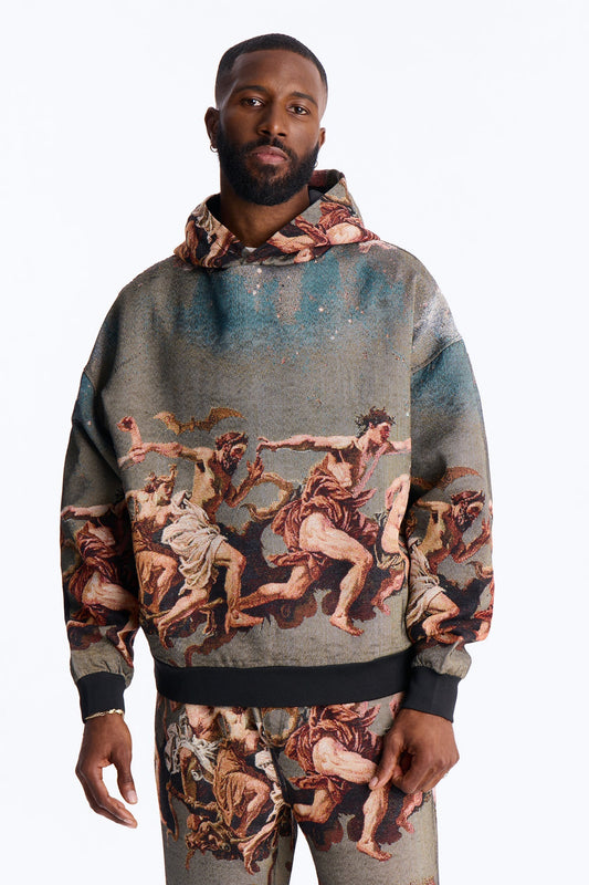Snakes On The Plains Tapestry Oversized Hoodie - Multi Color - image 1