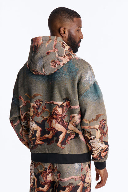 Snakes On The Plains Tapestry Oversized Hoodie - Multi Color - image 4