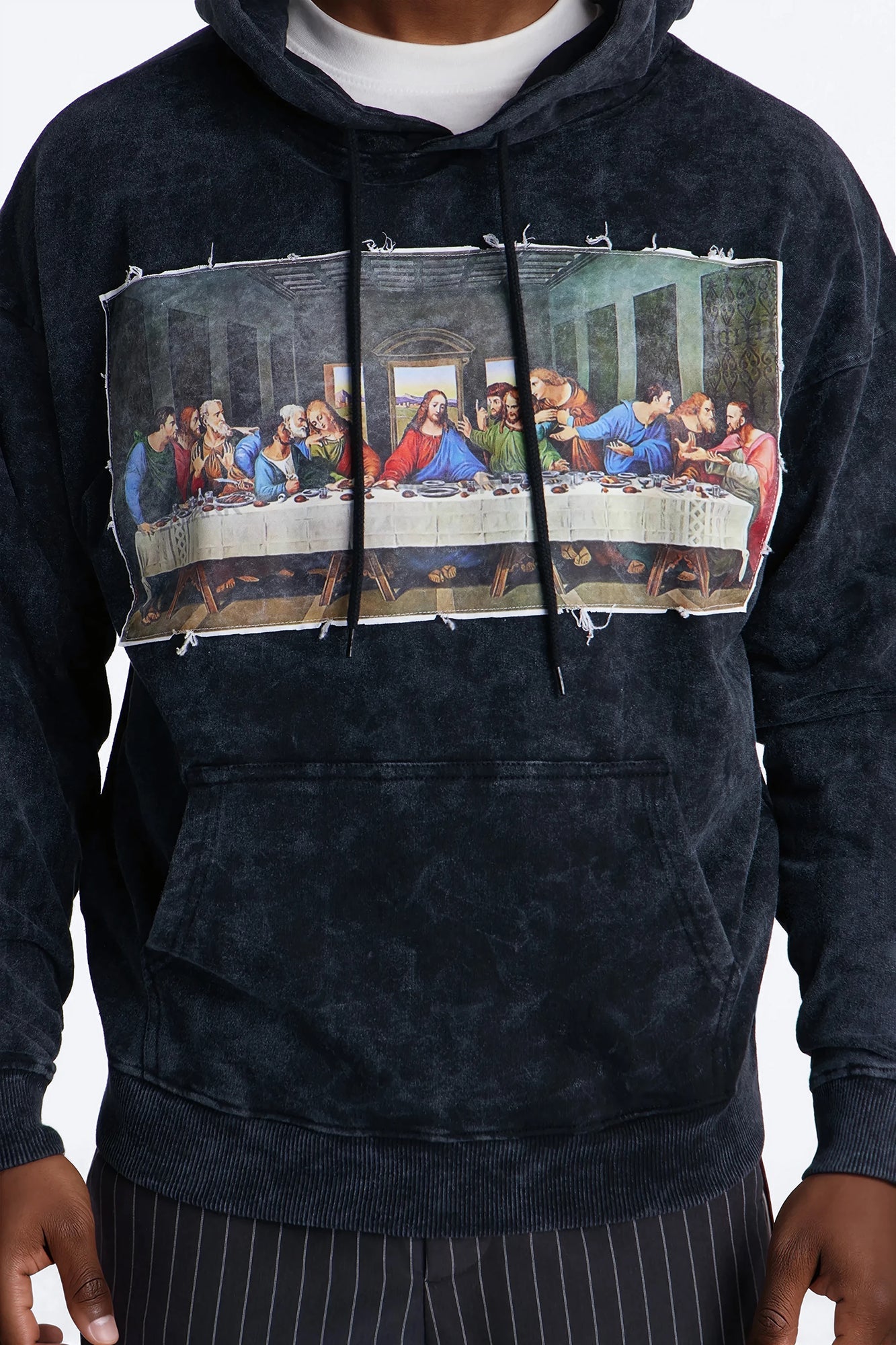 Last Supper Mineral Wash Hoodie - Black Wash - image 3