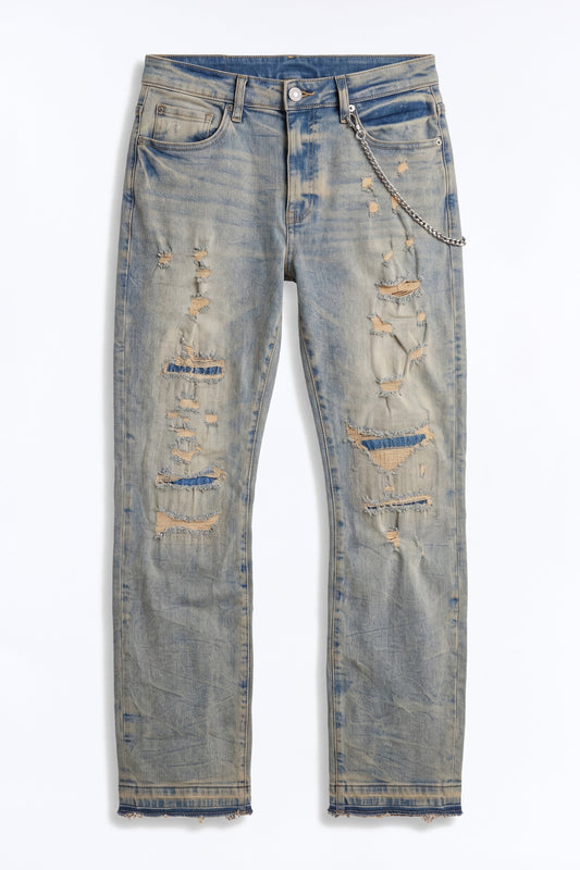 Undercover Slim Stacked Flare Jeans - Vintage Blue Wash - image 2