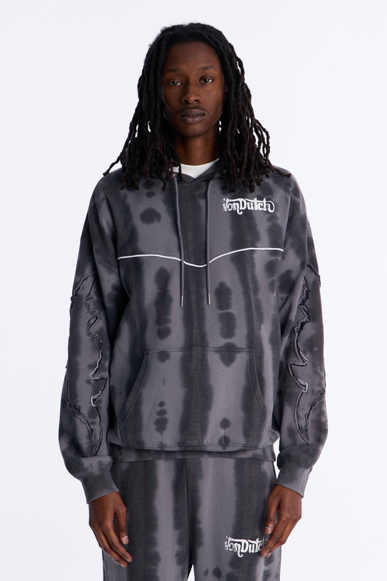 Von Dutch Outlaw Raw Edge Hoodie - Charcoal - image 1