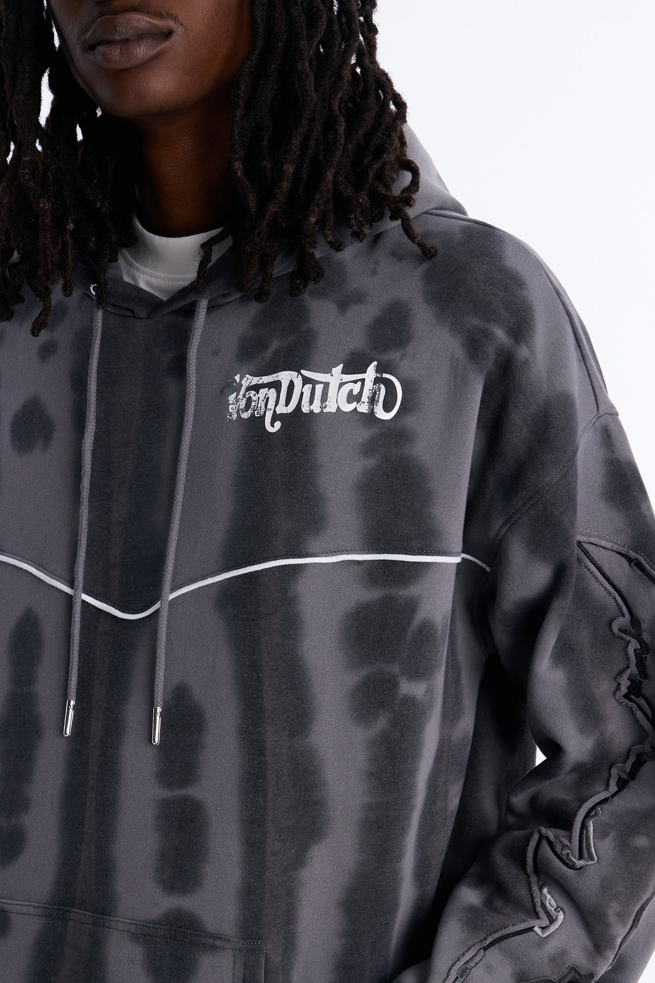 Von Dutch Outlaw Raw Edge Hoodie - Charcoal - image 3