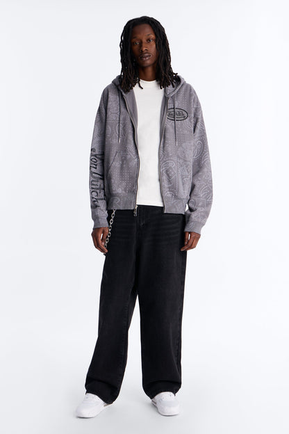 Von Dutch Chain Stitched Zip Up Hoodie - Charcoal - image 2