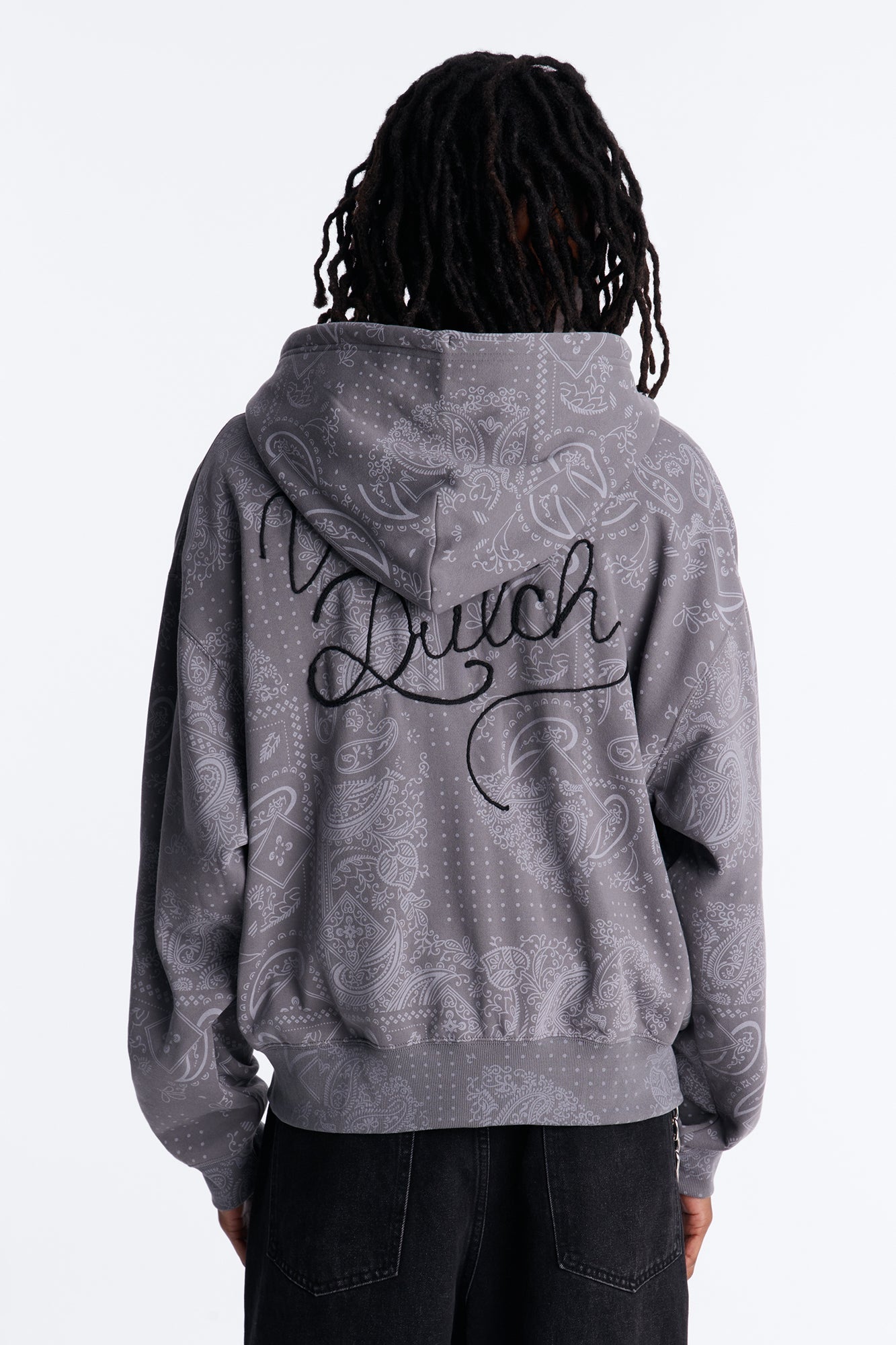 Von Dutch Chain Stitched Zip Up Hoodie - Charcoal - image 4
