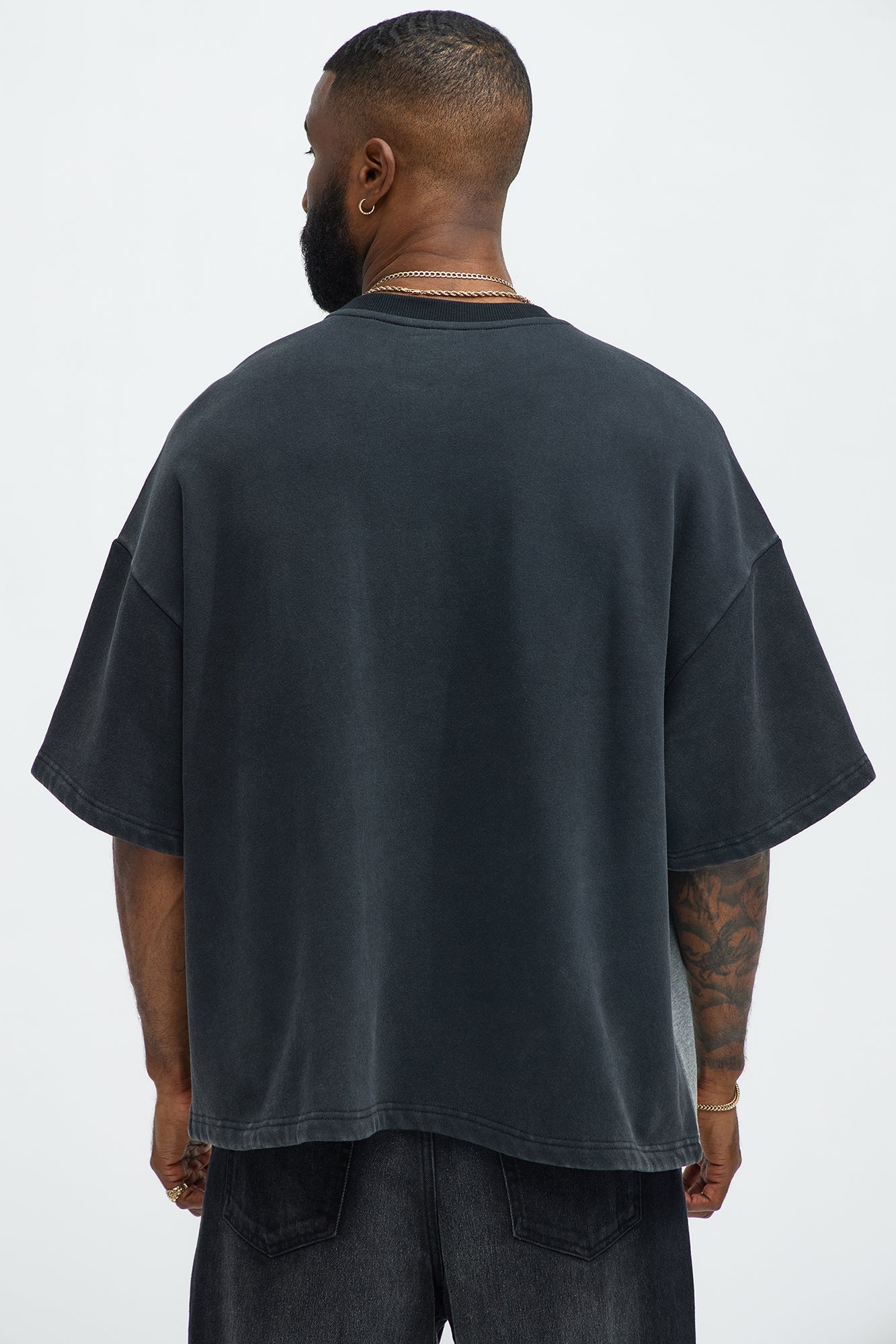 Kyle Color Block Oversized Tee - Black/combo - image 4